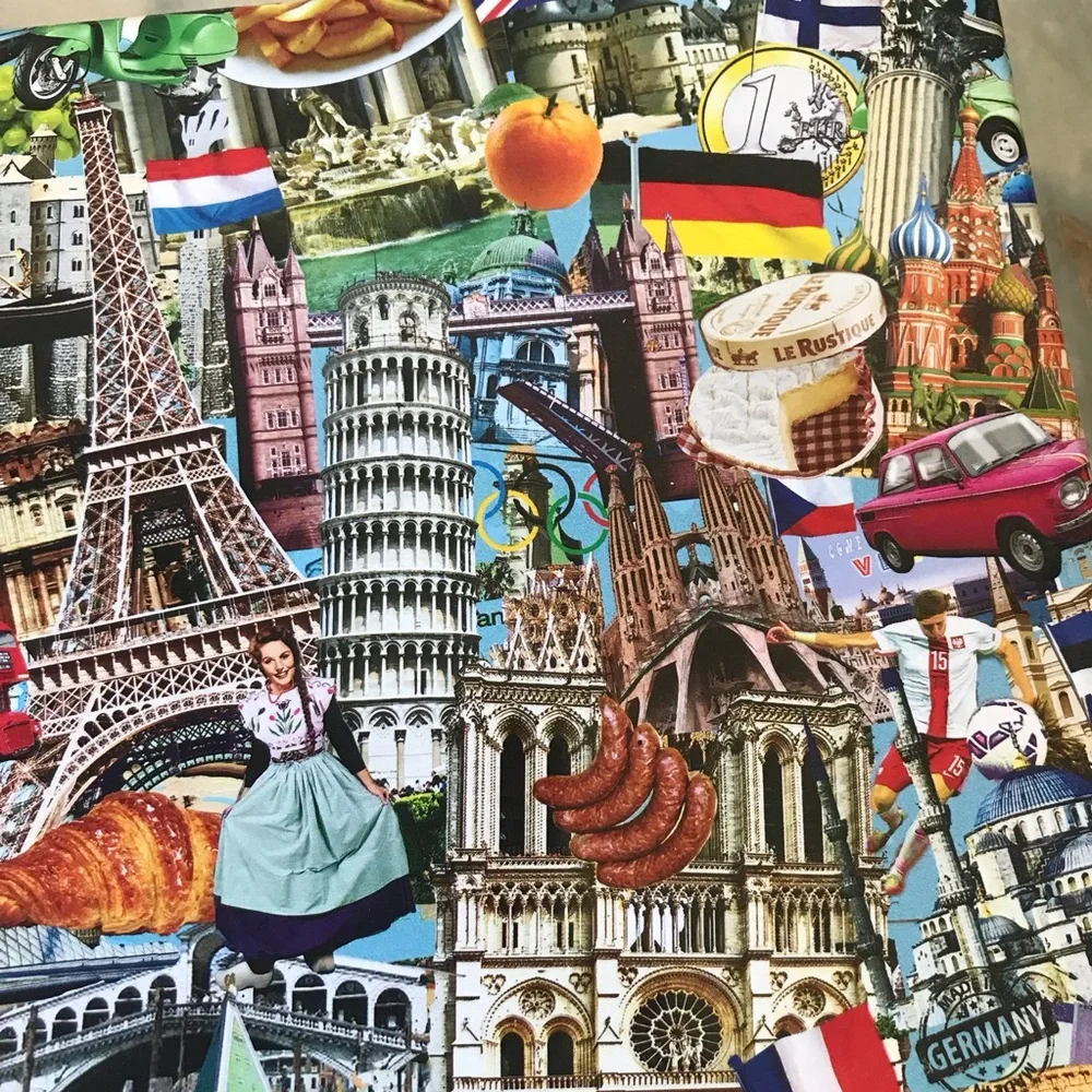 Europe Collage Time 1500 Piece Puzzle